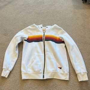 Aviator Nation White Girls Hoodie Sz 14